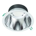 Philips LED Downlight Coreline DN142B Aluminium Vit 19.2W 2300lm 60D - 840 Kallvit | Utskärning   200mm - IP20 - UGR<19
